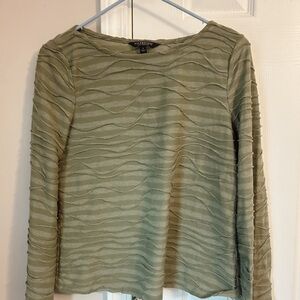 Liverpool Olive Textured Long Sleeve Top